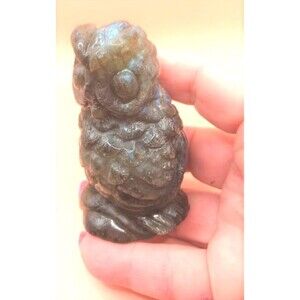 Labradorite Owl Carving